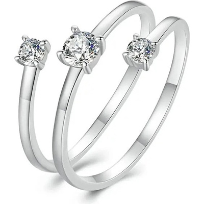 P&J Jewellery Stříbrný moissanitový prsten Lux Astra SMR7