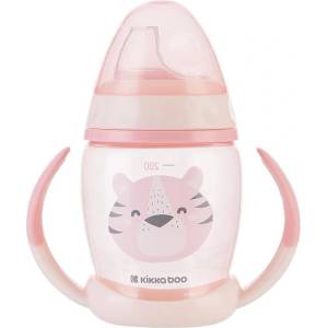 KikkaBoo Чаша със силиконов накрайник Kikkaboo 200мл Happy face - Pink (31302030070)