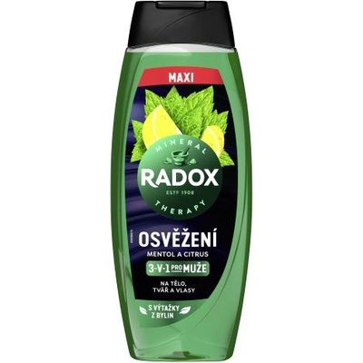 Radox Refreshment Menthol And Citrus 3-in-1 Shower Gel освежаващ душ гел 450 ml за мъже