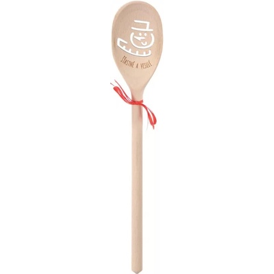 Vařečka dřevo oválná SNĚHULÁK 30 cm