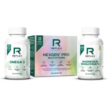 Reflex Nutrition Nexgen Pro 90 kapsúl + Reflex Nutrition Omega 3 90 kapsúl + Reflex Nutrition Bisglycinát horčíka 90 kapsúl