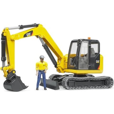 BRUDER 02466 Мини багер с вериги CATERPILLAR с фигурка (02466)