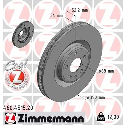 Brzdový kotúč ZIMMERMANN 460.4515.20 (460451520)