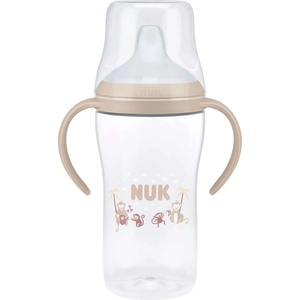 Nuk Бебешко шише NUK Perfect Match - С накрайник за сок, TC, РР, 260 ml, маймуна, бежово (10216313) - ozone