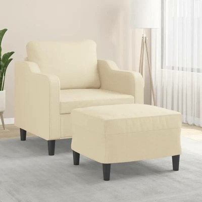 vidaXL 11461.3201129 s podnožkou krémové 60 cm textil