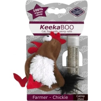 EBI Играчка за котки EBI KeekaBOO Farmer Chickie - плюшена играчка Пиле с котешка трева 9 см - EBI Белгия 402-427552