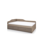 Bogdan Furniture I Легло Mod 2030 с чекмеджета, Мока/Лате