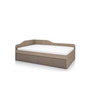 Bogdan Furniture I Легло Mod 2030 с чекмеджета, Мока/Лате