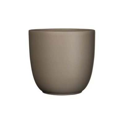 Mica КАШПА КЕРАМИЧНА КРЪГЛА tuska 13х13.5см ТАУПЕ МАТ (144294)