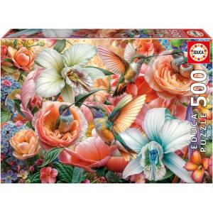 Educa Пъзел Educa от 500 части - Градина с колибри (EDU20549)