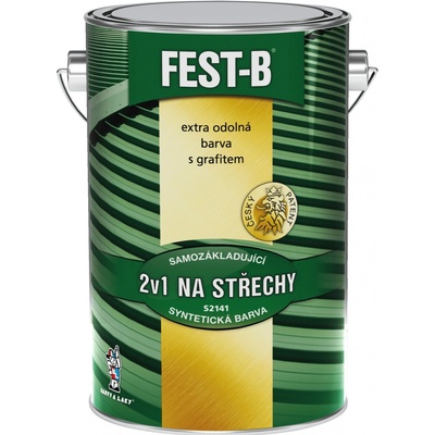 FEST-B S2141 2v1 barva na střechy a kov 5kg 0155 antracit