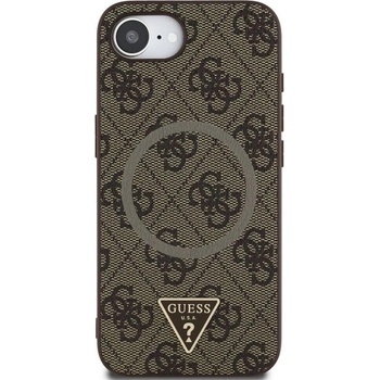 GUESS Калъф Guess - Triangle Metal Logo, iPhone 16e, кафяв (3666339453428)