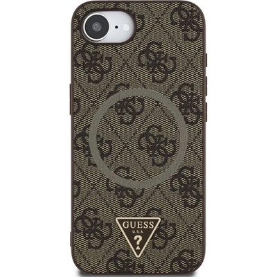 GUESS Калъф Guess - Triangle Metal Logo, iPhone 16e, кафяв (3666339453428)