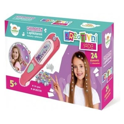 Teddies Блестящи диаманти за коса с апликатор и аксесоари