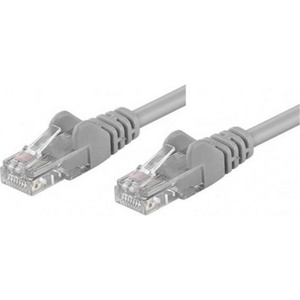 Manhattan Intellinet, категория 5e, неекранирана U-UTP, PVC, CU, сив, 100% мед, 0.50м (ICOC U5EB-005)