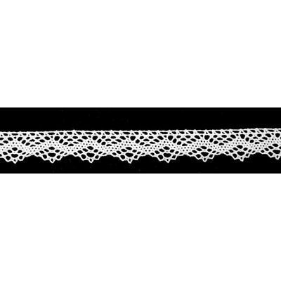 Bavlněná paličkovaná krajka - bílá - šířka 2,5 cm – Zboží Mobilmania