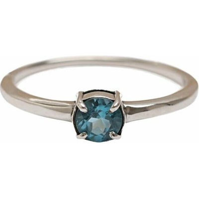 Nefertitis Stříbrný prsten se Swiss Blue topazem NF62940