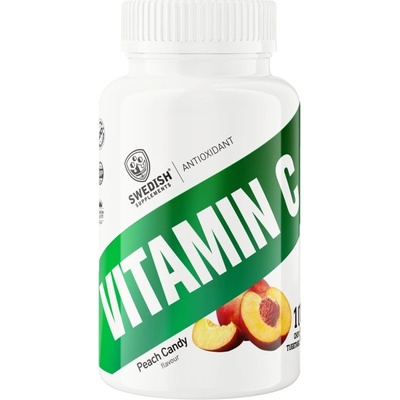Swedish Supplements Vitamin C 500 mg [100 Дъвчащи таблетки] Праскова