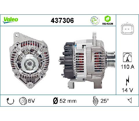 Alternátor VALEO 437306