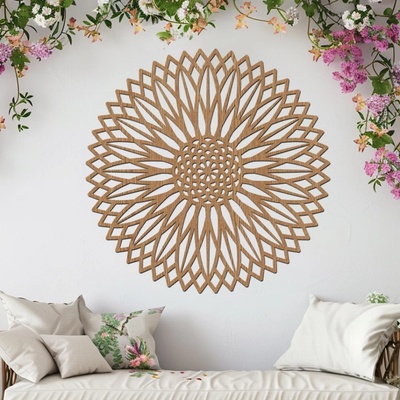 dřevo života Dřevěná mandala DŮVĚRY Zvolte rozměr šxv (cm): 80x80, Zvolte barvu dekoru: Horský dub