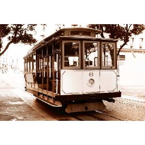 DIMEX ART Флизелинов фототапет стар трамвай от 1873 г. 375 x 250 см