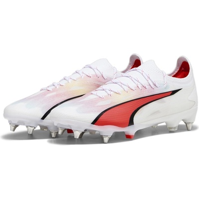 Футболни бутонки Puma Ultra Ultimates. 1 Soft Ground Football Boots - White/Pink