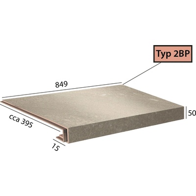 BRASED Objectline Step 2BP - 1062 Pískovec šedý