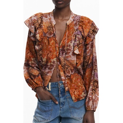 Desigual Дамска риза с дълъг ръкав desigual, Размер xs, Цвят Оранжево (25wwbw08_ar7002)