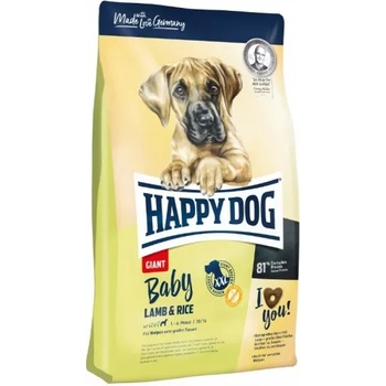 Happy Dog Baby Giant Lamb & Rice - храна за подрастващи кученца от едри породи, с чувствителен стомах, с агне и ориз, 15 кг, Германия - 60594