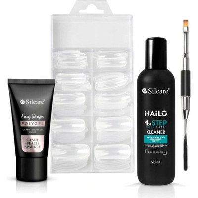 Silcare POLYGEL CANDY PEACH SPARKLE 30 g set