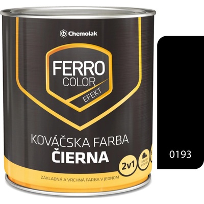 CHEMOLAK Ferro Color efekt kováčska čierna čierna 0,75L