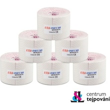 Kira Sports Tape kinezio tejp 6 ks bílá 5cm x 5m