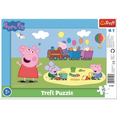 TREFL Prasátko Peppa: Veselý vláček 15 dílků
