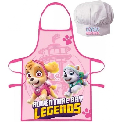 Euroswan Dívčí zástěra s kuchařskou čepicí Tlapková patrola Paw Patrol motiv PAWfect!