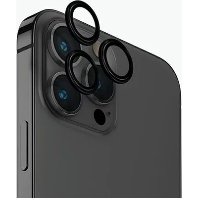 Uniq Optix Aluminum Camera Lens Protector iPhone 15 Pro Max 6.7" midnight black glass for camera lens with applicator (UNIQ-IP6.7P(2023)-ALENSBLK)