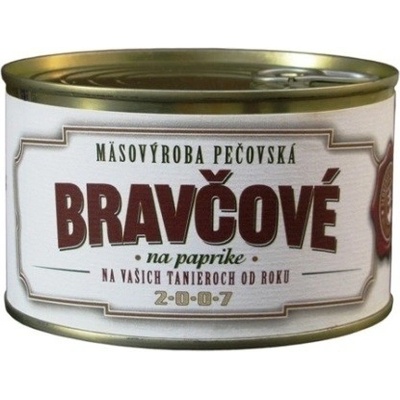 Mäsovýroba Pečovská Bravčové mäso na paprike 410 g