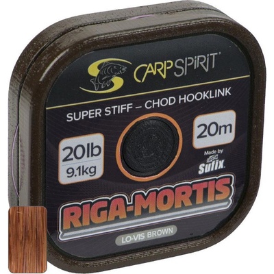 Carp Spirit Šnúra Riga Mortis Chod Hoolink Lo-Vis Brown 20m 25lb