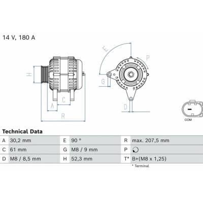 Generátor BOSCH 0 986 086 310