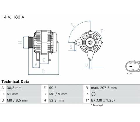 Generátor BOSCH 0 986 086 310