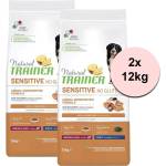 Natural Trainer Natural SENSITIVE Без глутен Възрастни Средни / Макси Сьомга 2 x 12 кг