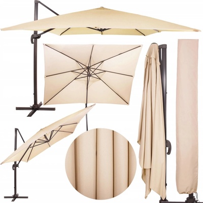 SPRINGOS MALTA GU0049 Zahradní slunečník 485 cm, béžový – Zboží Dáma