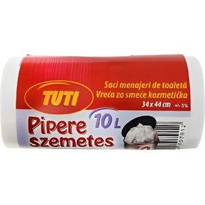 TUTI Торба за боклук, пипер, 10 л, 40 бр. , 34x44 см, 11 , TUTI, бяла PDP_442 (PDP_442)