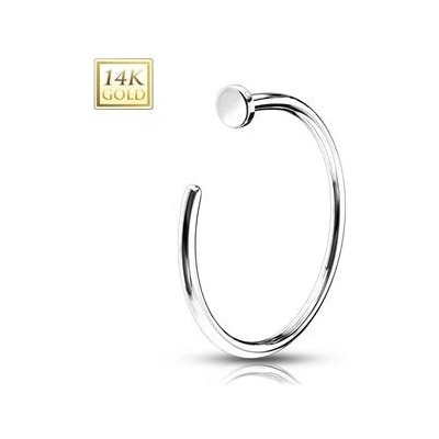 Šperky4U zlatý piercing do nosu kruh ZL01040-0810-WG