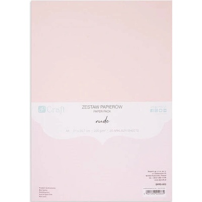 Sada barevných papírů DP Craft - 20 ks - nude