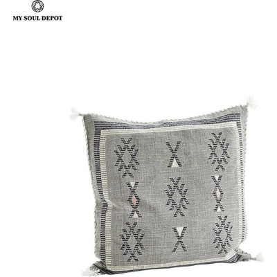 My Soul Depot Ръчно тъкана калъфка за възглавница / сива (jecu12428)