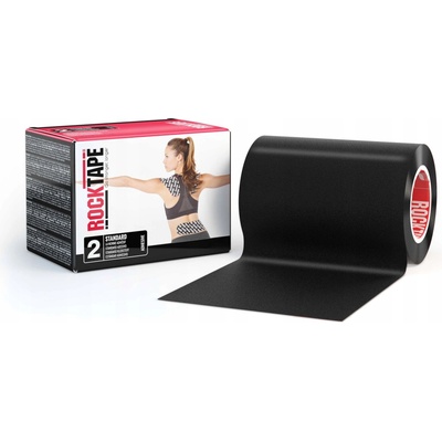 RockTape Kineziologická Páska černá 10 cm x 5 m