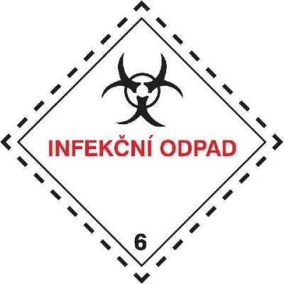 Značka Infekční látky TŘ. 6.2 (Infekční odpad) BZ ML747