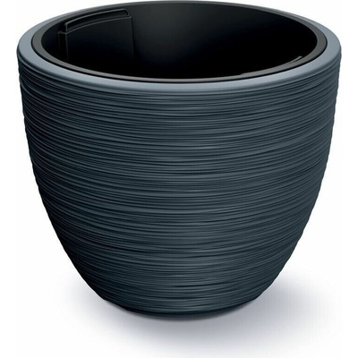 Prosperplast Kvetináč na terasu FURU s vkladom DBFU300 29,8 cm antracit