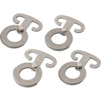 Outwell Аксесоар за палатка Outwell Accessory Hooks 4-Pack Mounting hook - Silver Grey - размер 5, 8 x 4, 2 cm (525-0721-0111)