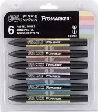 Winsor & Newton Маркер Promarker 6 пастелни цвята